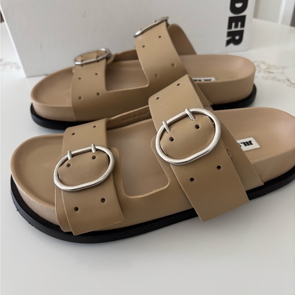 Jil Sander Aubergine Sandals Sz 38